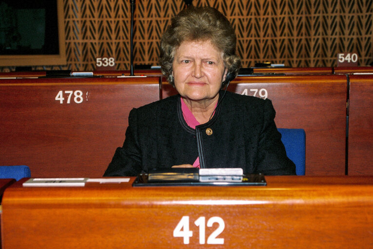 Carmen LLORCA VILAPLANA in plenary session in Strasbourg - March 1993