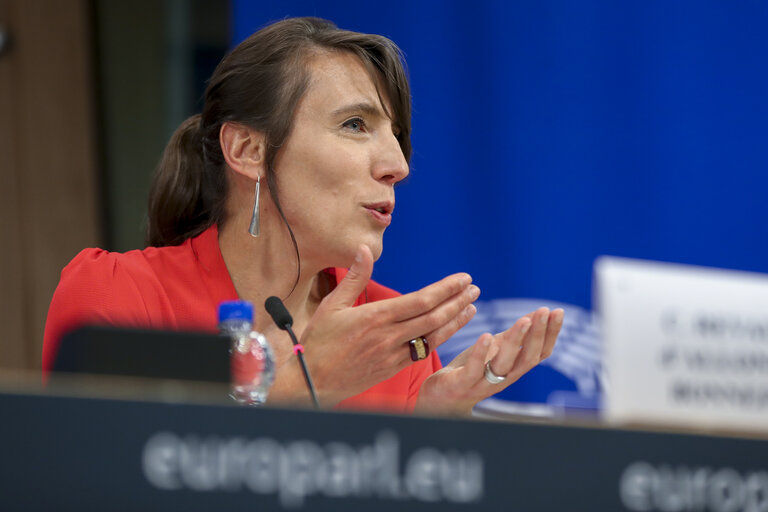 Fotografie 10: EP Press conference Adoption of the report on the Euro-Road Charging Directive