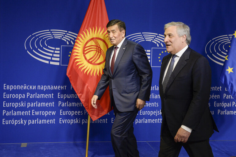 Fotogrāfija 2: Visit of His Excellency Sooronbay JEENBEKOV - President of the Kyrgyz Republic to the European Parliament in Brussels