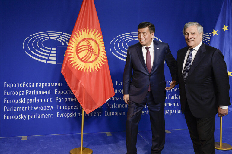 Fotogrāfija 1: Visit of His Excellency Sooronbay JEENBEKOV - President of the Kyrgyz Republic to the European Parliament in Brussels