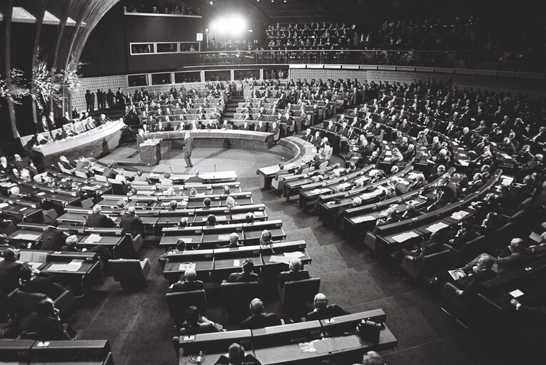 President Valery GISCARD d'ESTAING Inaugurate the Palais de l'Europe in Strasbourg