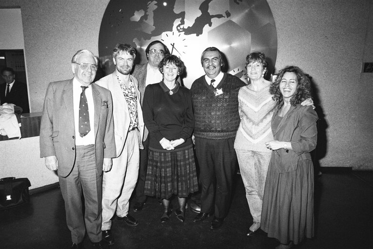 MEP Mary Elizabeth BANOTTI with guests in Strasbourg in April 1990