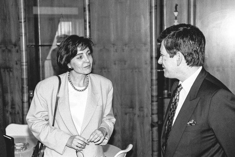 Enrique BARON CRESPO - EP President meets with Maria DAMANAKI, President of the Hellenic Parliament at the European parliament in Strasbourg