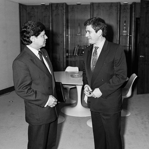 Billede 3: Enrique BARON CRESPO - EP President meets with Euclides ACEVEDO, President of the Revolutionary Febrerista Party from Paraguay at the European Parliament in Strasbourg