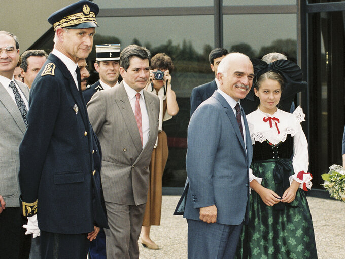 Visit of King HUSSEIN of Jordan in Strasbourg in September 1991.