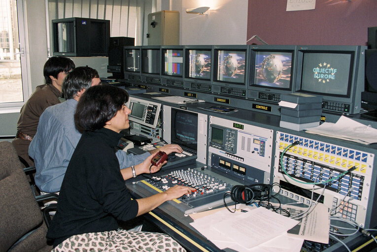 Foto 3: Eqiupement of the Audiovisual Service of the EP in Strasbourg.