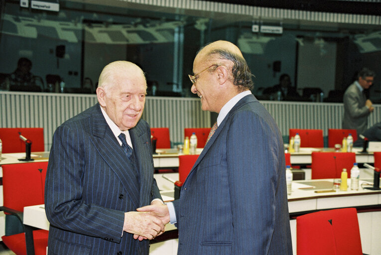 Photo 6 : Meeting with The President of the French Senate at the European Parliament in Brussels