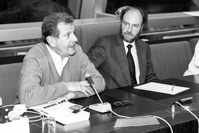 Meeting with french Writer Gilles PERRAULT at at the European Parliament in Strasbourg