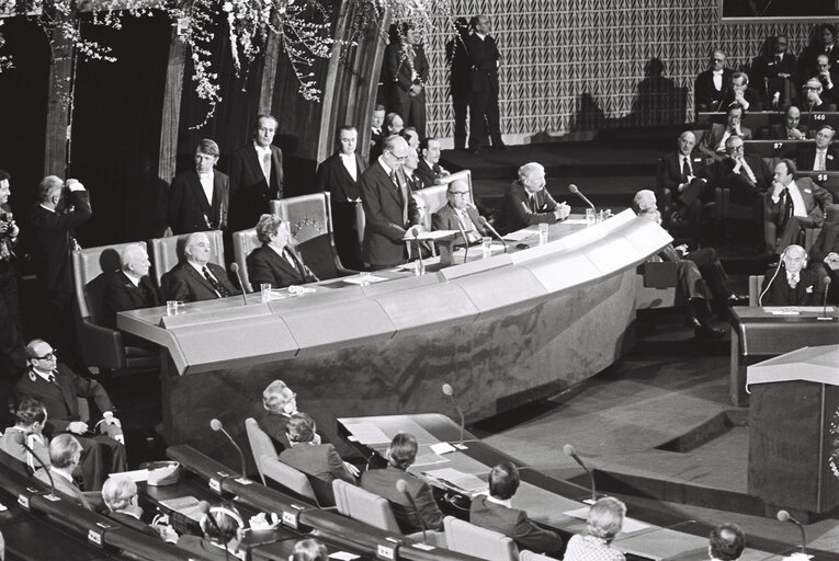 President Valery GISCARD d'ESTAING Inaugurate the Palais de l'Europe in Strasbourg