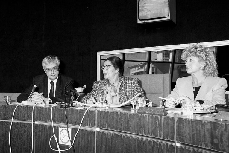 Fotografie 7: Press conference in Strasbourg in April 1990