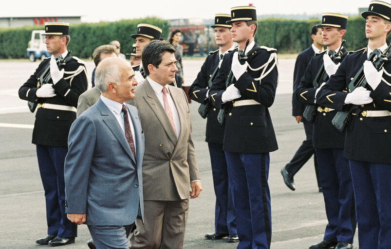 Fotografi 15: Visit of King HUSSEIN of Jordan in Strasbourg in September 1991.