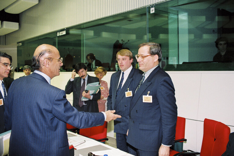 Photo 9 : Meeting with The President of the French Senate at the European Parliament in Brussels