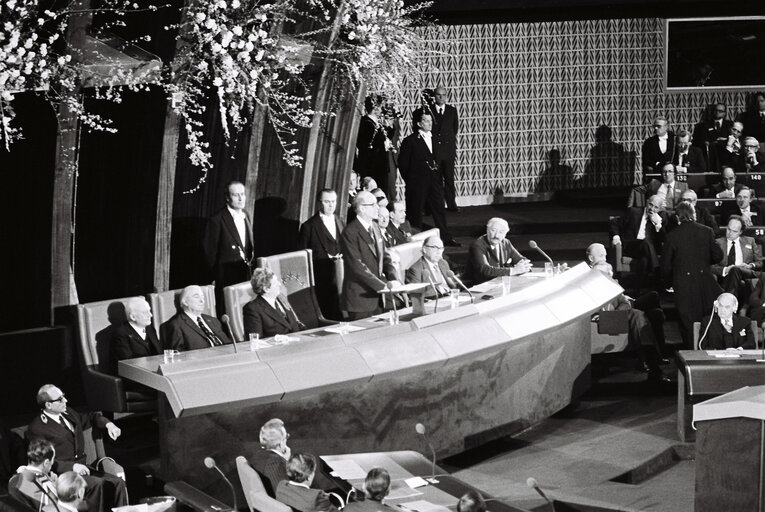 President Valery GISCARD d'ESTAING Inaugurate the Palais de l'Europe in Strasbourg