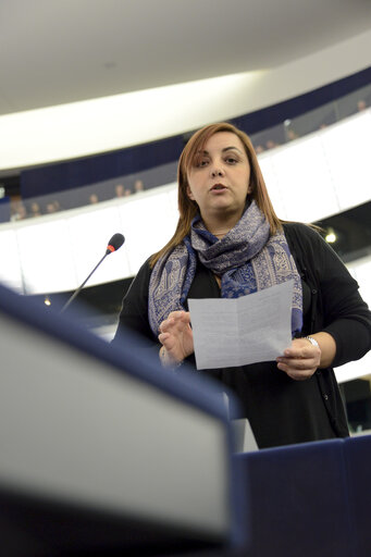 Fotografija 8: Plenary session week 18 2015 in Strasbourg - Destruction of Cultural Sites pertrated  by ISIS/Daesh