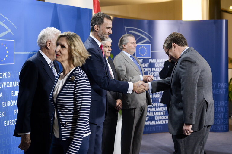 Foto 10: Official visit of the King of Spain Felipe VI at the European Parliament in Brussels.