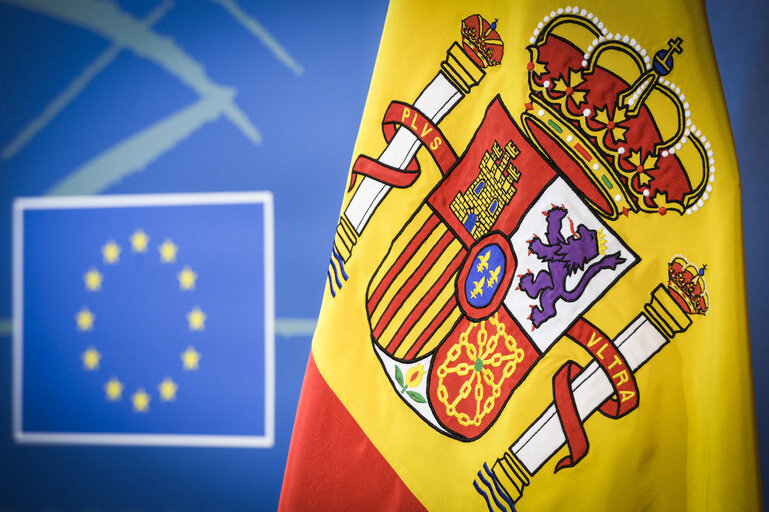 Foto 1: Official visit of the King of Spain at the European Parliament in Brussels