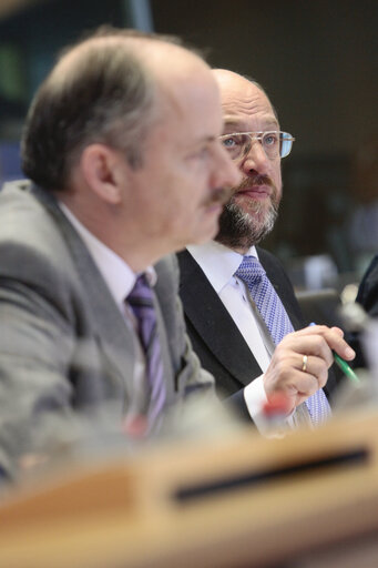 Foto 5: Hearing of Commissioner-designate for Better Regulation, Inter-Institutional Relations, the Rule of Law and the Charter of Fundamental Rights before the Conference of the Presidents open to all the members - JURI - LIBE - AFCO