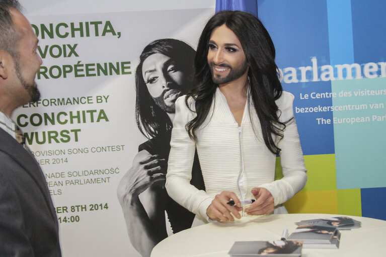 Conchita WURST - 2014 Eurovision song contest winner, autograph session