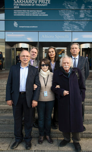 Syriza MEPs at the European Parliament in Brussels