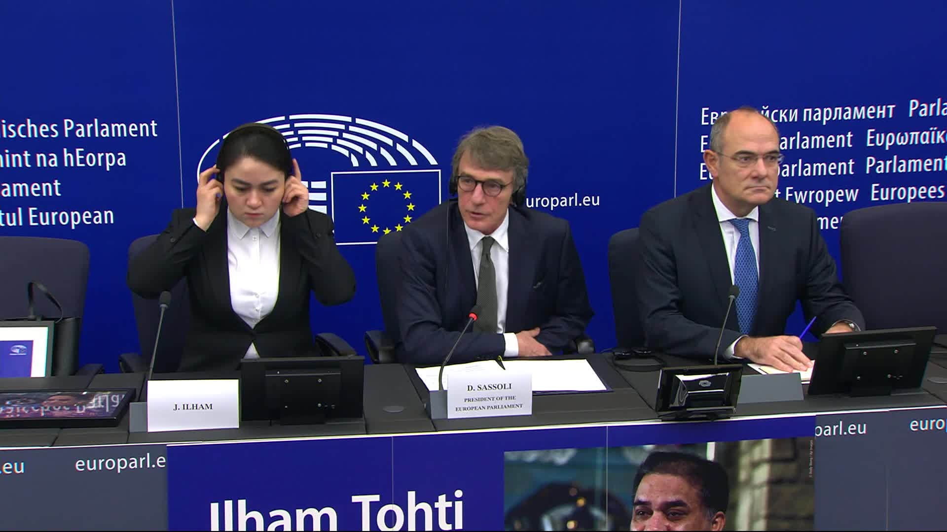 Press conference by David SASSOLI, EP President and Jewher Ilham, daughter of Ilham Tohti, 2019 Sakharov Prize