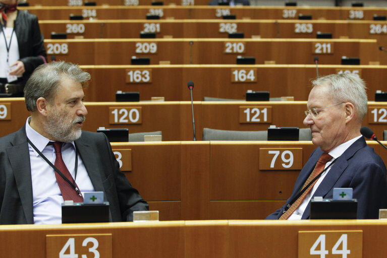 Billede 40: Plenary session in Brussels - week 46 2014 - EP President Opening of the Plenary: 25th anniversary of the fall of the Berlin wall.  Statement by the President