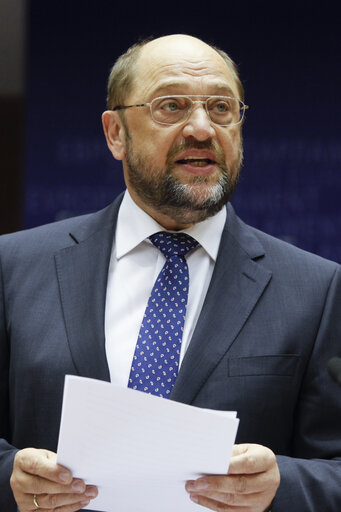 Billede 30: Plenary session in Brussels - week 46 2014 - EP President Opening of the Plenary: 25th anniversary of the fall of the Berlin wall.  Statement by the President