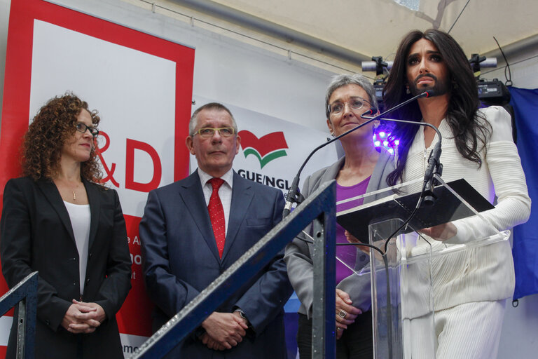 Photo 20: Eurovision 2014 song contest winner concert on Esplanade Solidarnosc at the European Parliament in Brussels