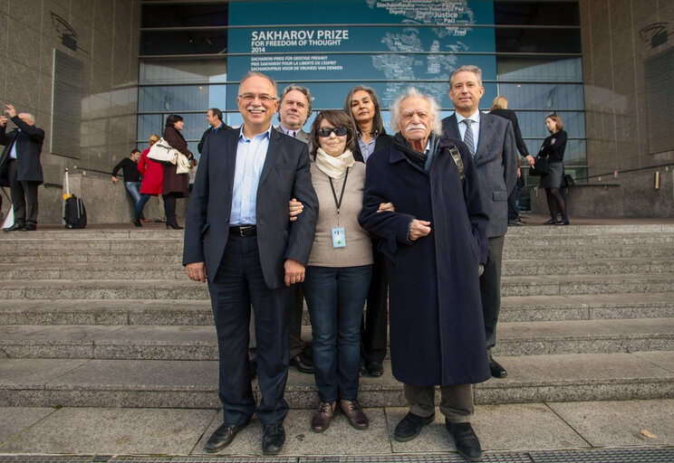 Syriza MEPs at the European Parliament in Brussels