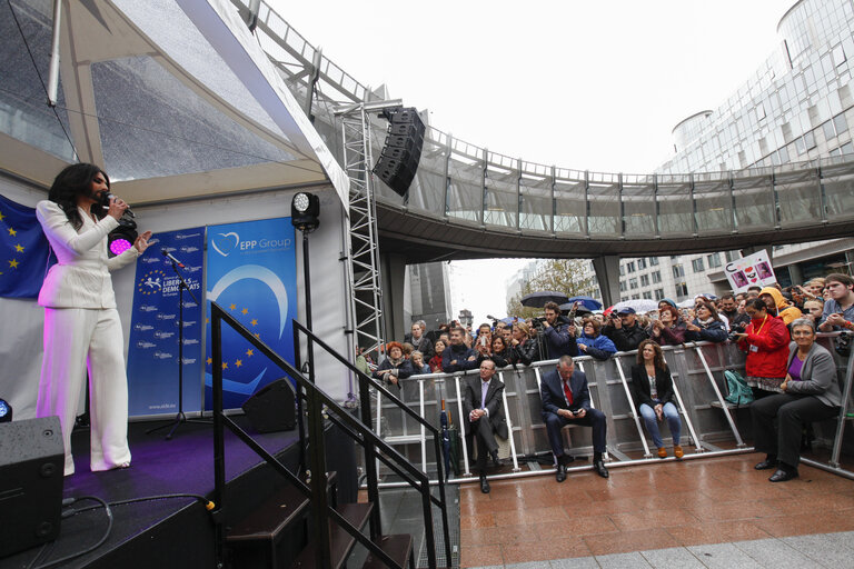 Photo 9: Eurovision 2014 song contest winner concert on Esplanade Solidarnosc at the European Parliament in Brussels