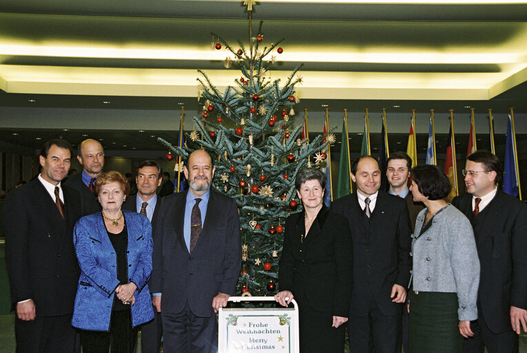 Christmass tree in Brussels in December 1998.