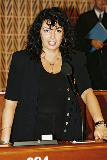 Fotografie 1: Portrait of Brian Aline PAILLER in the Hemicycle at Strasbourg