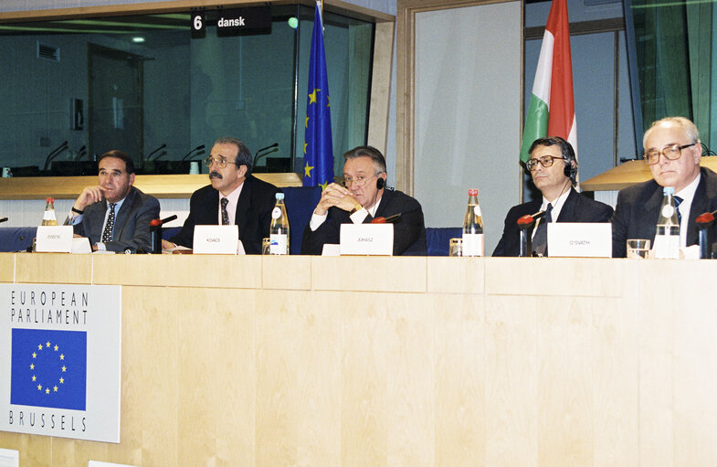 Fotó 2: Visit of Laszlo KOVACS, minister for Foreign Affairs of Hungary at the European Parliament in Brussels