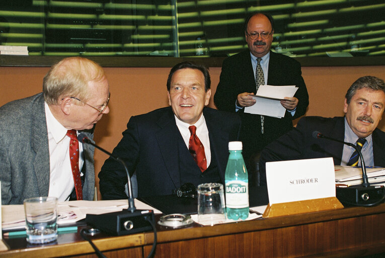 The Speaker of the German Bundesrat meets with German MEPs at the EP in Strasbourg