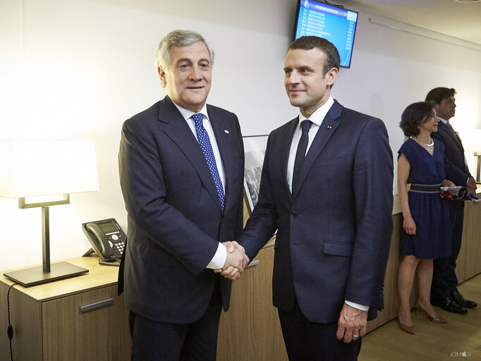 Fotografija 2: European Council June 2017 - EP President meets with the President of the French Republic