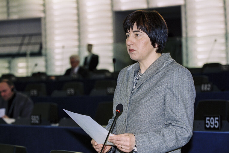 Photo 5: MEP Ljudmila NOVAK in Plenary Session at the European Parliament in Strasbourg