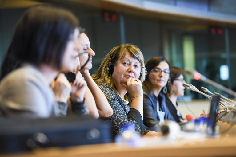 Fotografija 1: FEMM Committee meeting. Hearing on Gender Equality in the Media Sector in the EU