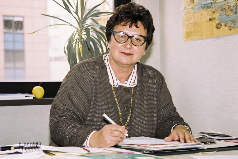 Fotografija 1: MEP Hilde HAWLICEK at the European Parliament in Brussels