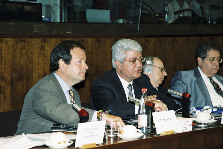 Fotografia 6: Visit of Israeli Foreign Minister David LEVY to the EP in Brussels - Exchange of views with AFET Committee