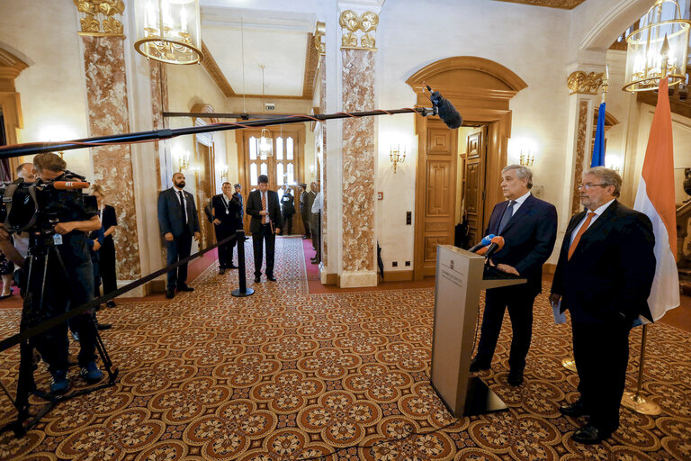 Official visit of the President of the European Parliament to Luxembourg - Press point.