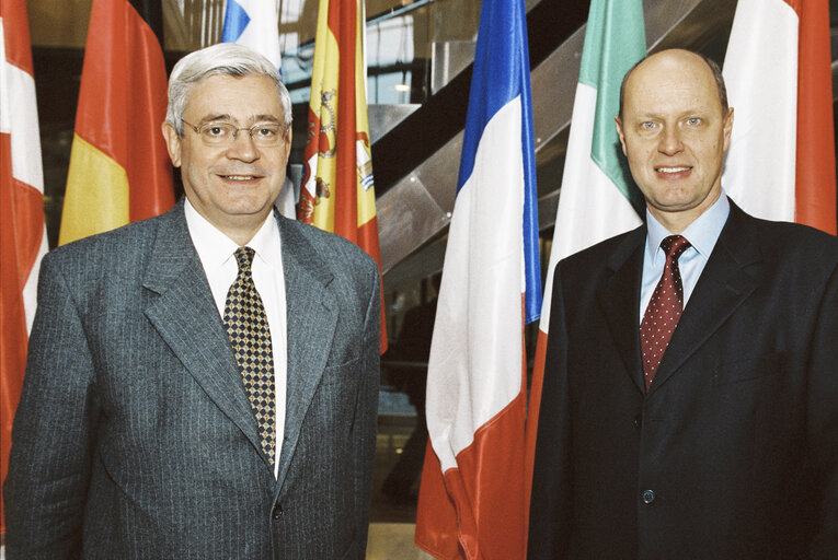 Nuotrauka 11: MEP Bruno GOLLNISCH, Carl LANG   at the European Parliament in Strasbourg