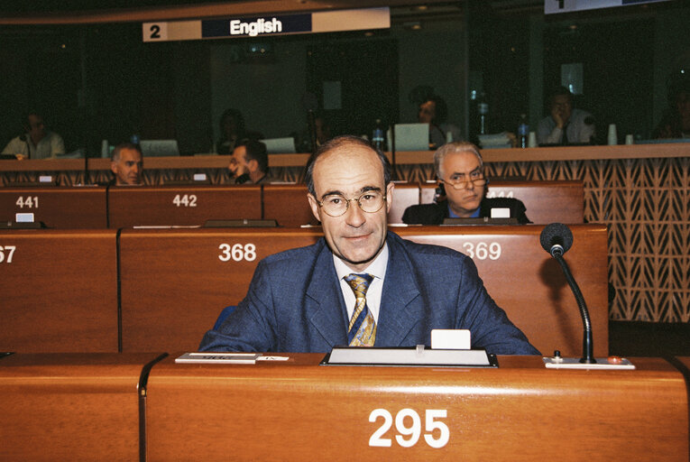 MEP Jean-Yves R.R. LE GALLOU at the European Parliament in Strasbourg