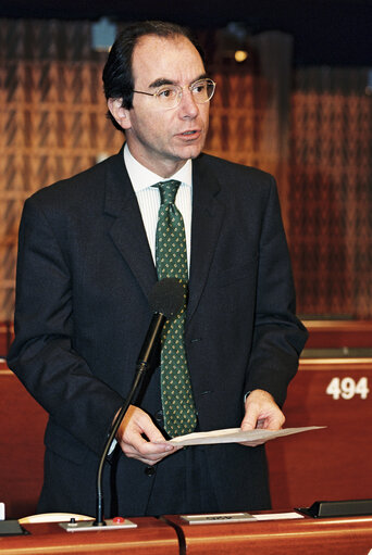 MEP Luigi Andrea FLORIO during the plenary session in Strasbourg