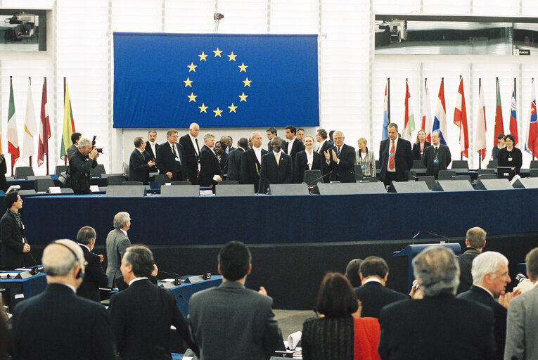 Fotografie 20: Visit of Thabo MBEKI, President of South Africa at the European Parliament in Strasbourg. Plenary Session