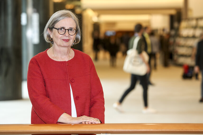 Mireille D'ORNANO in the European Parliament in Brussels