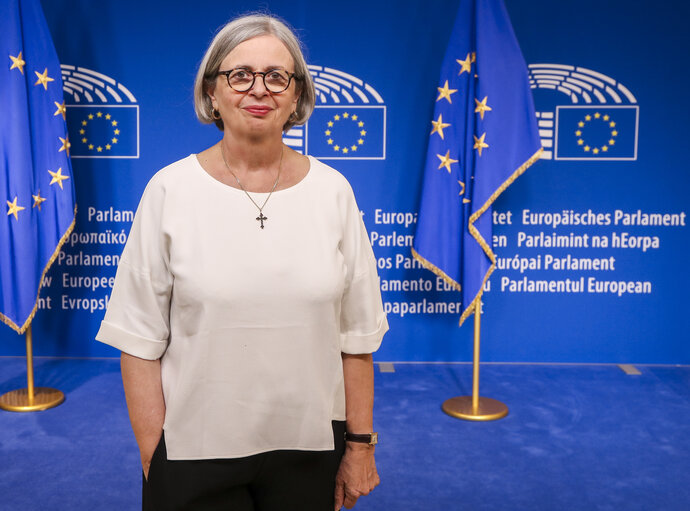 Mireille D'ORNANO in the European Parliament in Brussels