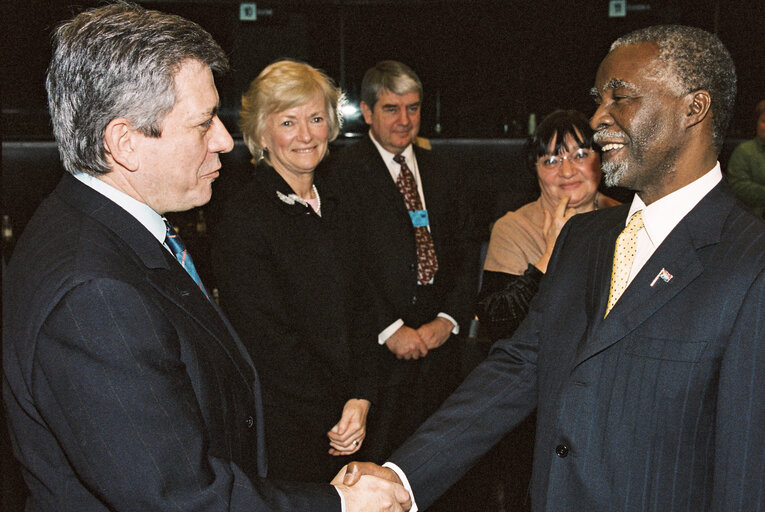 Fotografie 29: Visit of Thabo MBEKI, President of South Africa at the European Parliament in Strasbourg