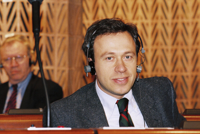 Fotografija 2: Portrait of Mep Alessando DANESIN at the European Parlimanr in Strasvourg