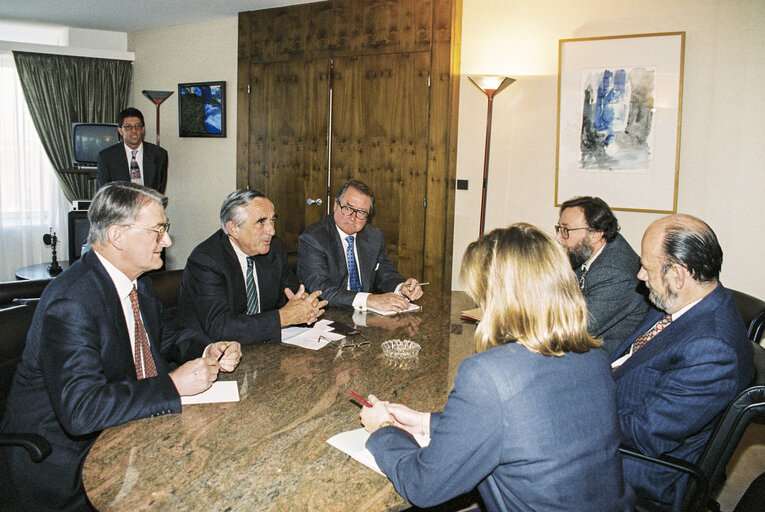 Jose Maria GIL-ROBLES GIL-DELGADO EP President meets with Francois PERIGOT President of the UNICE