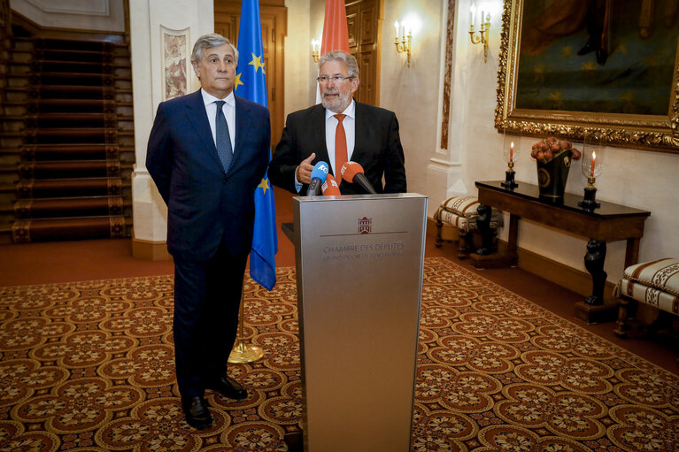 Official visit of the President of the European Parliament to Luxembourg - Press point.