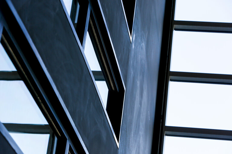 Photo 26: European Parliament building in Strasbourg - Architectural details
